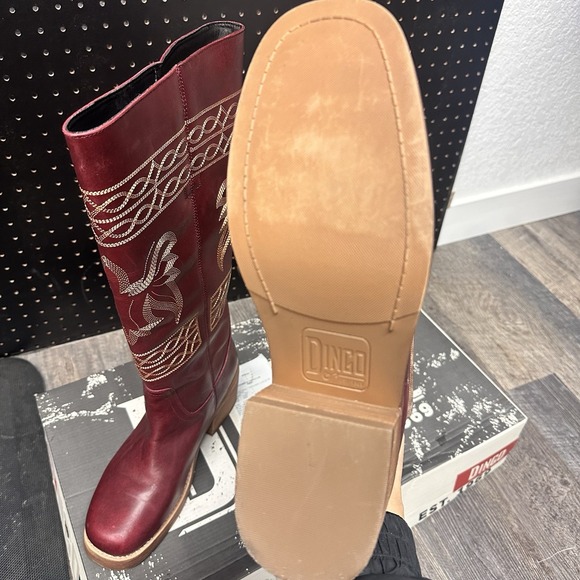 Dingo Womens Avalon Merlot Leather Size 11 Vintage Fashion Boots - Picture 9 of 12